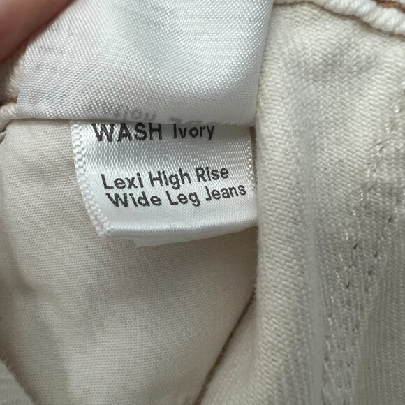 Reformation Lexi High Rise Wide Leg Jeans – Ivory – Size 24 - Picture 11 of 16